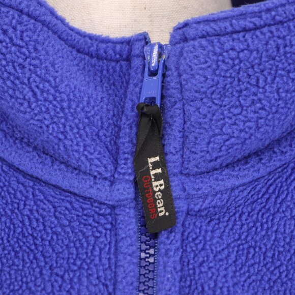 L.L.BEAN OUTDOORS VINTAGE Women's Zip-Up Fleece Jacket Purple/Blue Size MP - Picture 6 of 8
